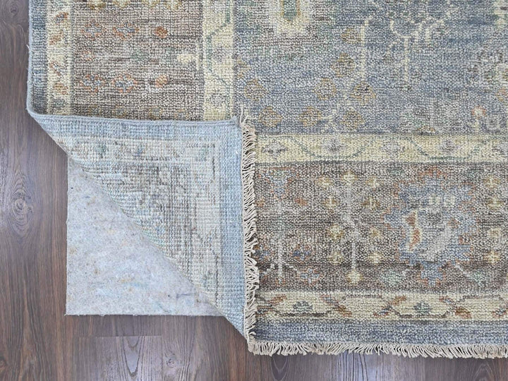 10'2" x 13'11" New Hand Knotted Grey Wool Rectangle Oriental Rug - MOA10210492