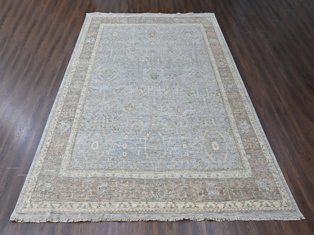 11'10" x 14'9" New Hand Knotted Grey Wool Rectangle Oriental Rug - MOA10210493