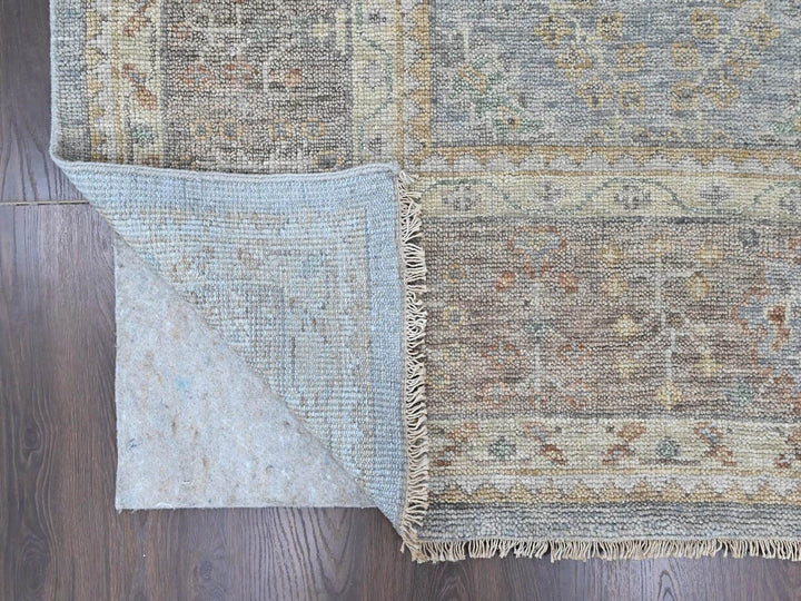 11'10" x 14'9" New Hand Knotted Grey Wool Rectangle Oriental Rug - MOA10210493