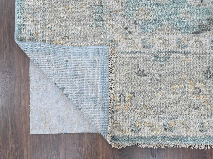10'1" x 13'10" New Hand Knotted Blue Wool Rectangle Oriental Rug - MOA10210496