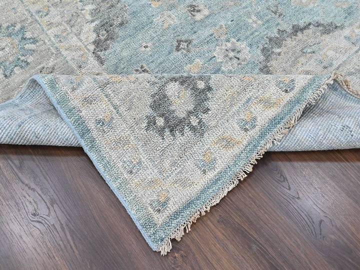 10'1" x 13'10" New Hand Knotted Blue Wool Rectangle Oriental Rug - MOA10210496