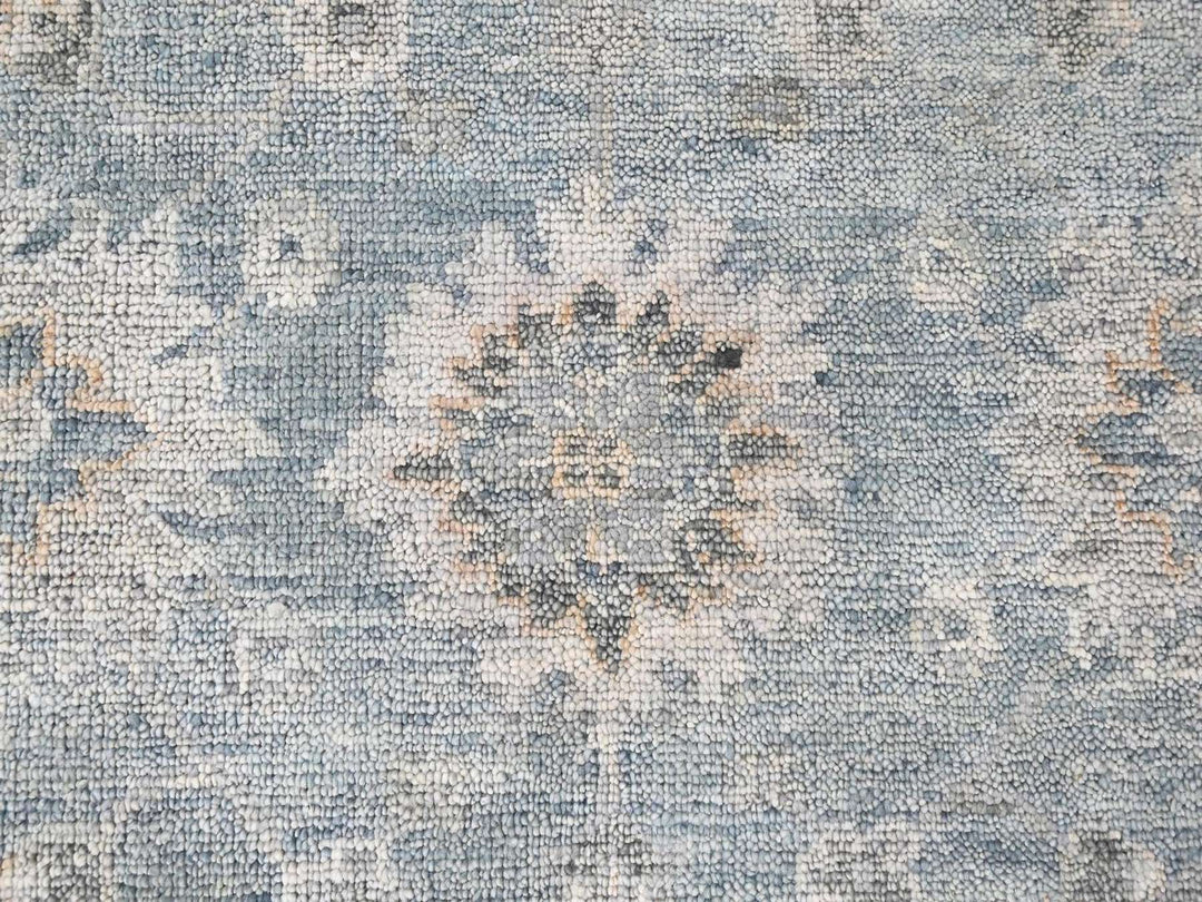10'1" x 13'10" New Hand Knotted Blue Wool Rectangle Oriental Rug - MOA10210496