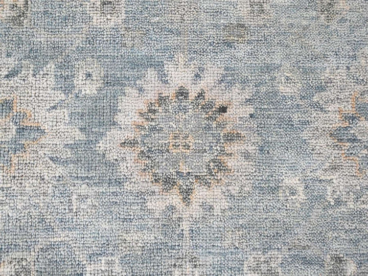 10'1" x 13'10" New Hand Knotted Blue Wool Rectangle Oriental Rug - MOA10210496