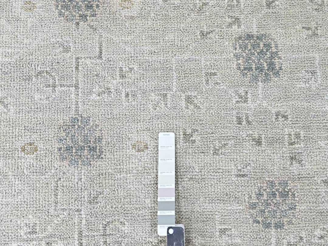 10'0" x 13'11" New Hand Knotted Green Wool Rectangle Oriental Rug - MOA10210500