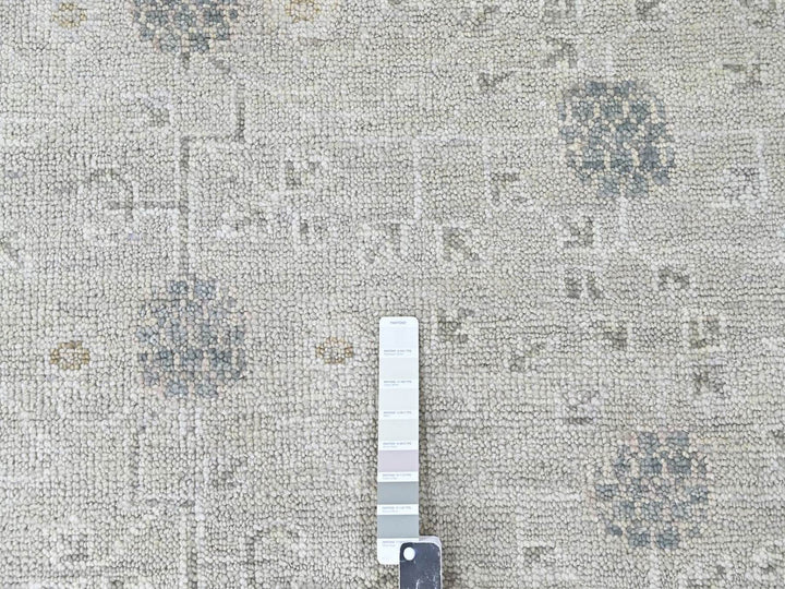 10'0" x 13'11" New Hand Knotted Green Wool Rectangle Oriental Rug - MOA10210500