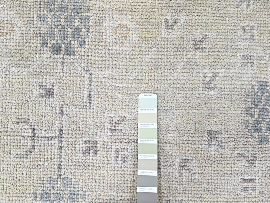 11'11" x 14'11" New Hand Knotted Green Wool Rectangle Oriental Rug - MOA10210501