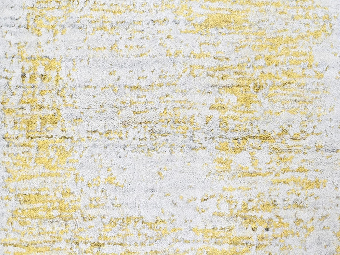2'1" x 3'0" New Hand Loomed Yellow Wool & Silk Rectangle Oriental Rug - MOA10210503
