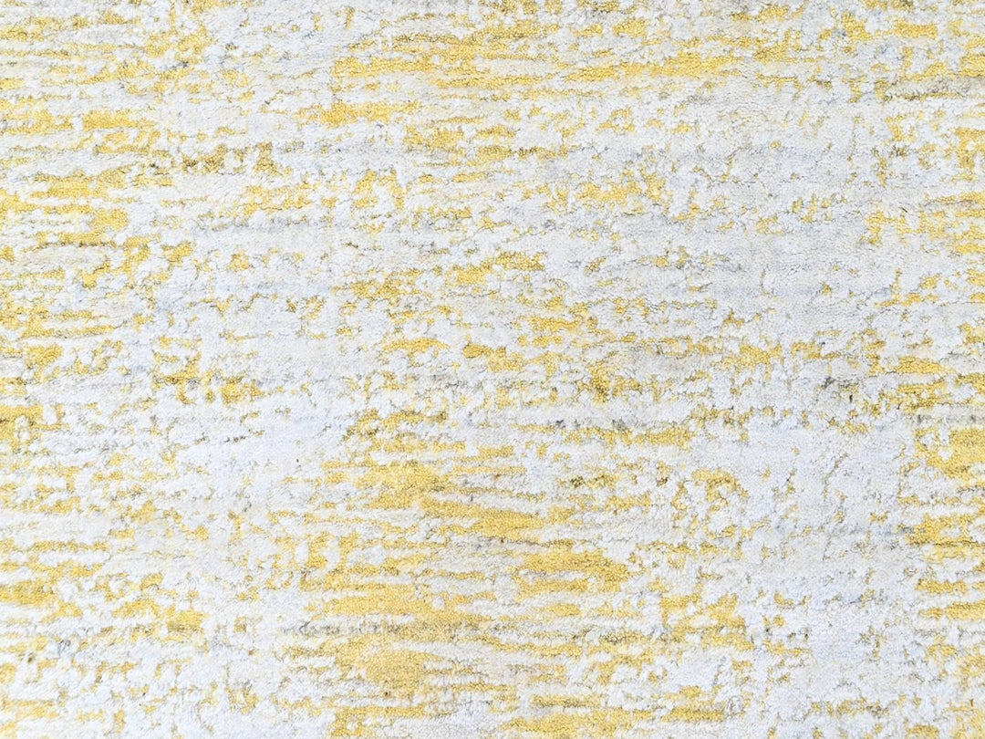 2'6" x 8'0" New Hand Loomed Yellow Wool & Silk Runner Oriental Rug - MOA10210505