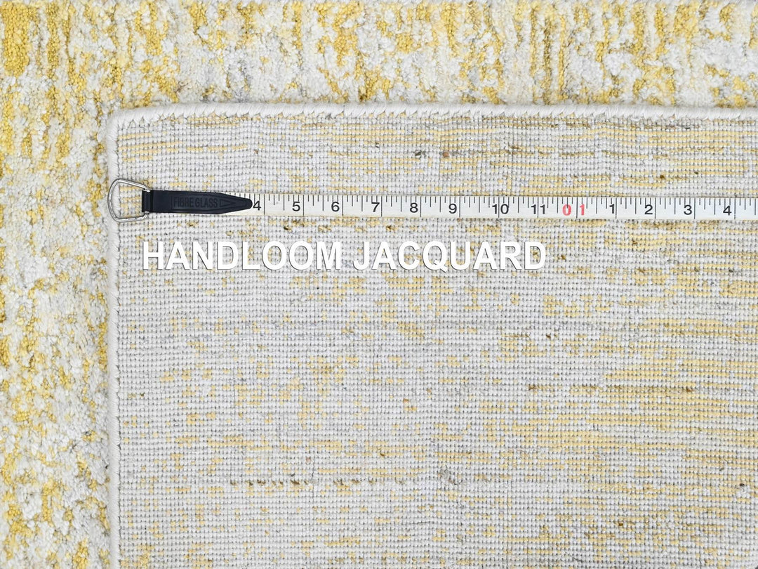 2'6" x 8'0" New Hand Loomed Yellow Wool & Silk Runner Oriental Rug - MOA10210505