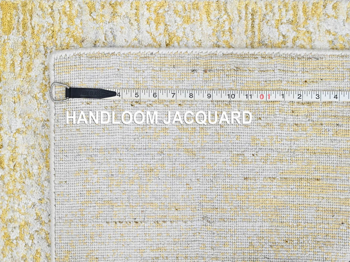 2'6" x 8'0" New Hand Loomed Yellow Wool & Silk Runner Oriental Rug - MOA10210505