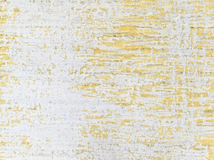 2'6" x 10'0" New Hand Loomed Yellow Wool & Silk Runner Oriental Rug - MOA10210507