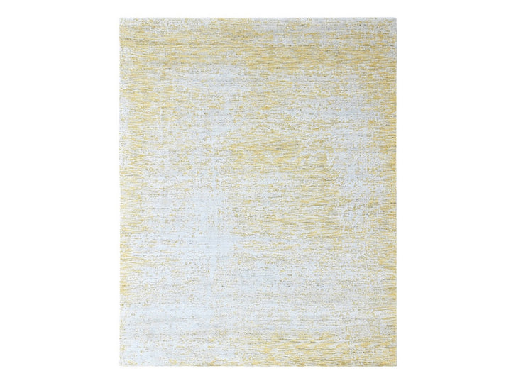 8'0" x 10'0" New Hand Loomed Yellow Wool & Silk Rectangle Oriental Rug - MOA10210511