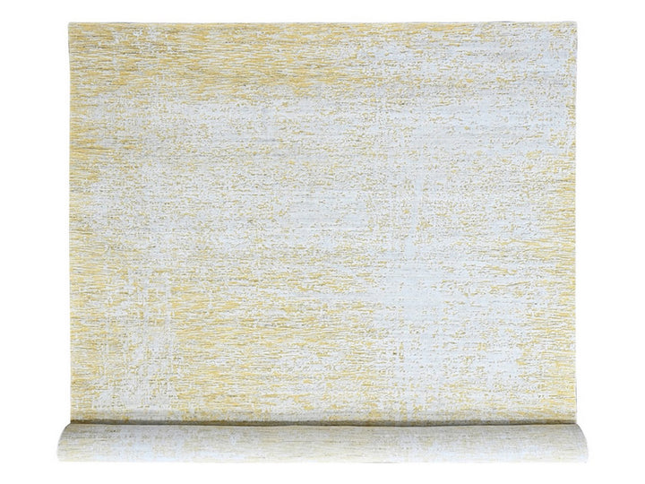 10'0" x 14'0" New Hand Loomed Yellow Wool & Silk Rectangle Oriental Rug - MOA10210515
