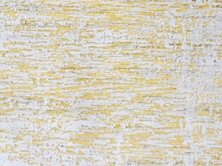 10'0" x 14'0" New Hand Loomed Yellow Wool & Silk Rectangle Oriental Rug - MOA10210515
