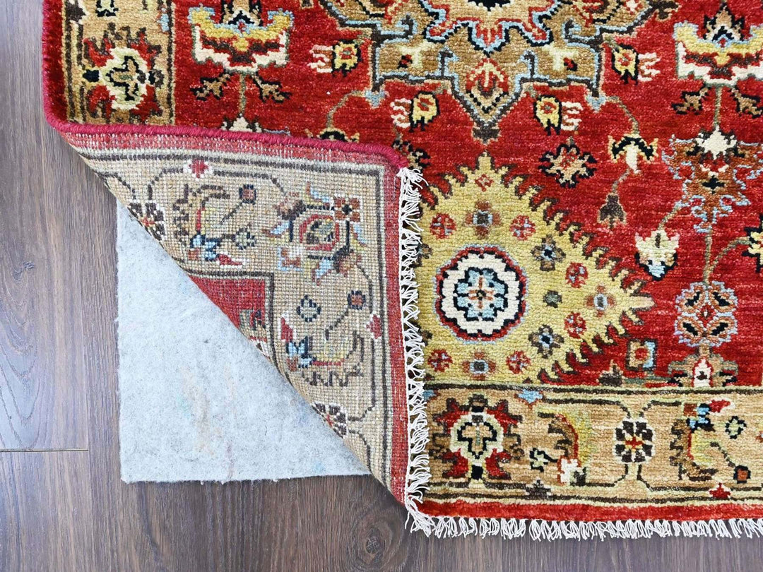 2'7" x 6'0" New Hand Knotted Red Wool Runner Oriental Rug - MOA10210524