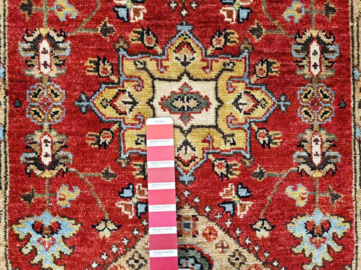 2'7" x 6'0" New Hand Knotted Red Wool Runner Oriental Rug - MOA10210524