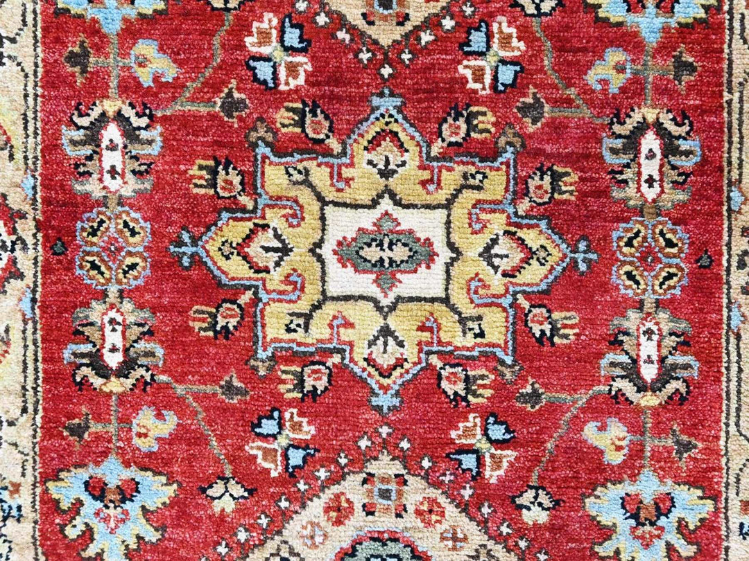 2'7" x 6'0" New Hand Knotted Red Wool Runner Oriental Rug - MOA10210524