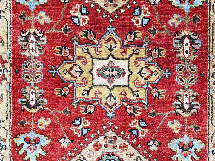 2'7" x 6'0" New Hand Knotted Red Wool Runner Oriental Rug - MOA10210524