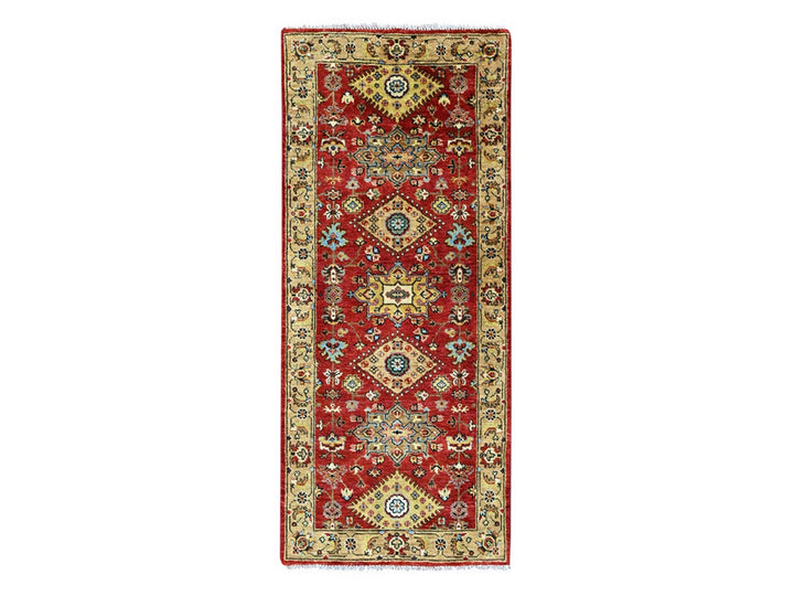 2'6" x 6'1" New Hand Knotted Red Wool Runner Oriental Rug - MOA10210525