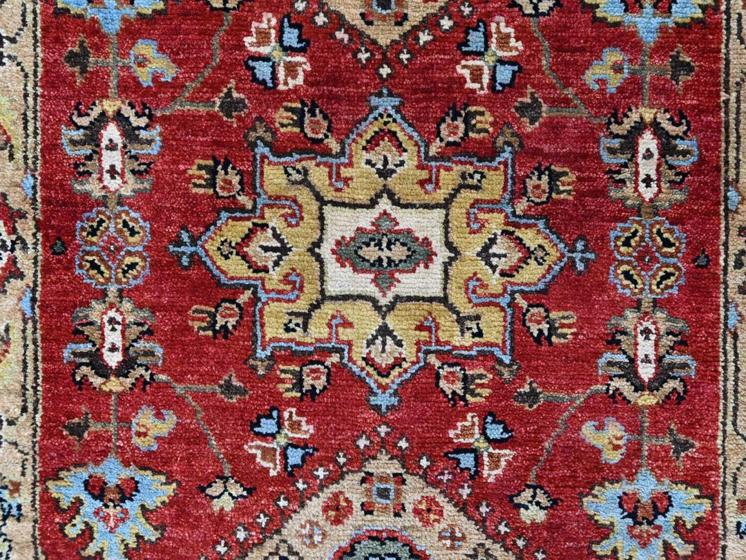 2'6" x 6'1" New Hand Knotted Red Wool Runner Oriental Rug - MOA10210525