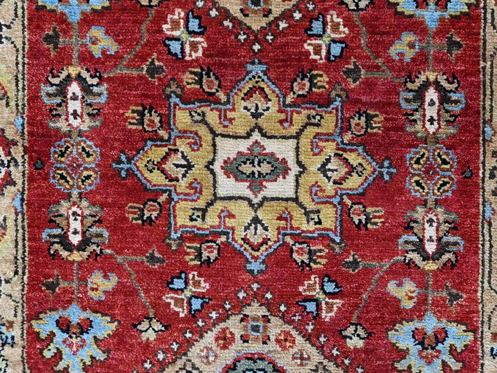 2'6" x 6'1" New Hand Knotted Red Wool Runner Oriental Rug - MOA10210525
