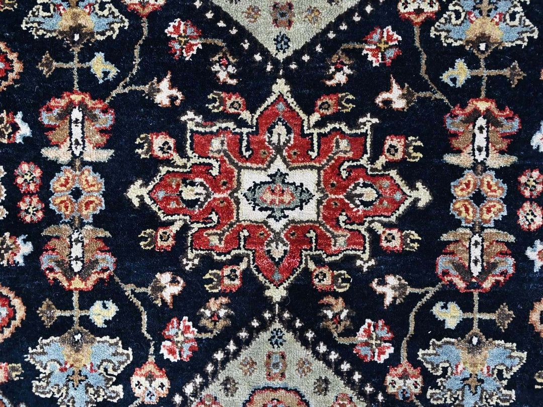 5'0" x 7'0" New Hand Knotted Black Wool Rectangle Oriental Rug - MOA10210526