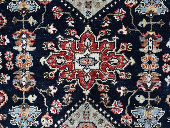 5'0" x 7'0" New Hand Knotted Black Wool Rectangle Oriental Rug - MOA10210526