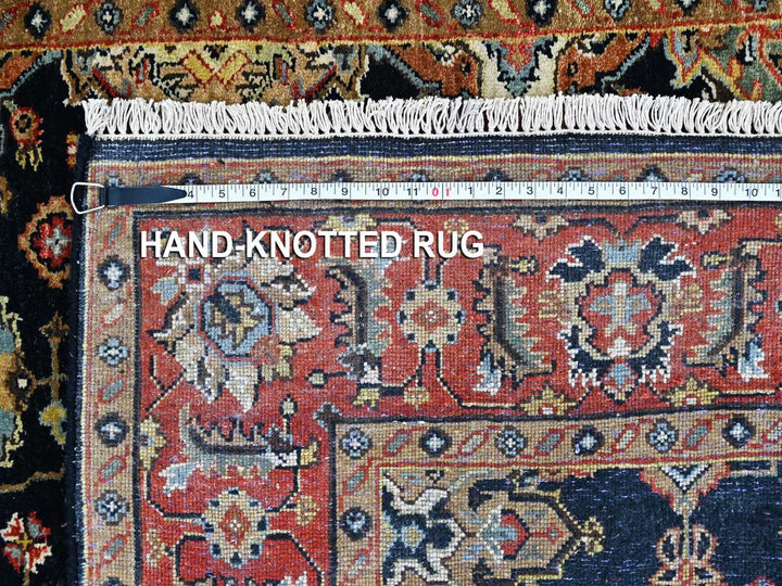 5'0" x 7'0" New Hand Knotted Black Wool Rectangle Oriental Rug - MOA10210526