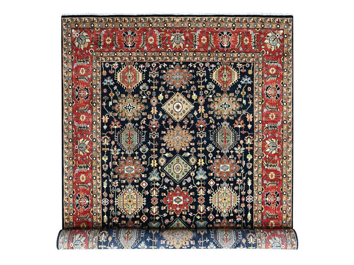 10'0" x 14'1" New Hand Knotted Black Wool Rectangle Oriental Rug - MOA10210527