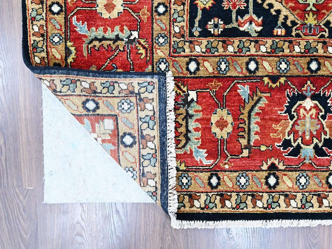10'0" x 14'1" New Hand Knotted Black Wool Rectangle Oriental Rug - MOA10210527