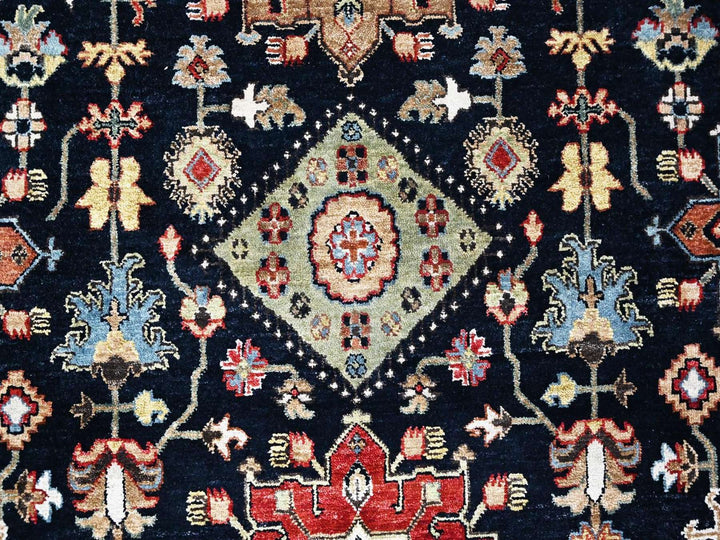 10'0" x 14'1" New Hand Knotted Black Wool Rectangle Oriental Rug - MOA10210527