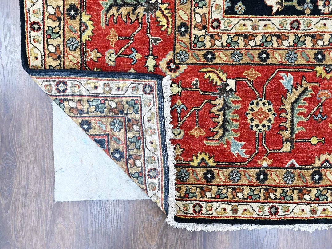 12'0" x 15'2" New Hand Knotted Black Wool Rectangle Oriental Rug - MOA10210528