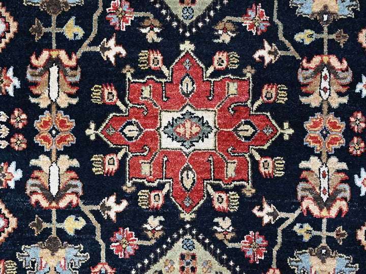 12'0" x 15'2" New Hand Knotted Black Wool Rectangle Oriental Rug - MOA10210528