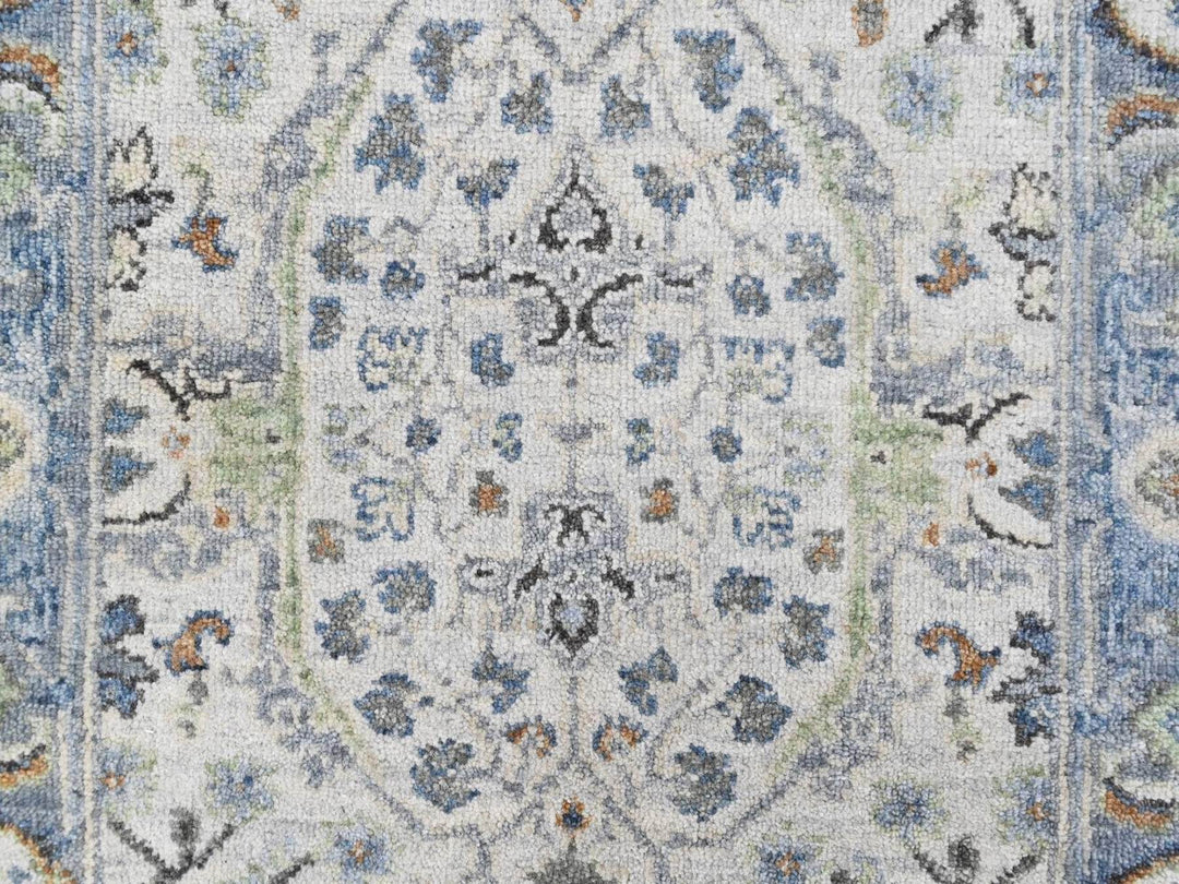 2'0" x 3'0" New Hand Knotted Grey Wool Rectangle Oriental Rug - MOA10210529