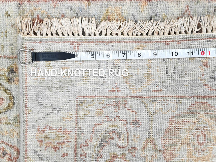 2'0" x 2'10" New Hand Knotted Grey Wool Rectangle Oriental Rug - MOA10210535