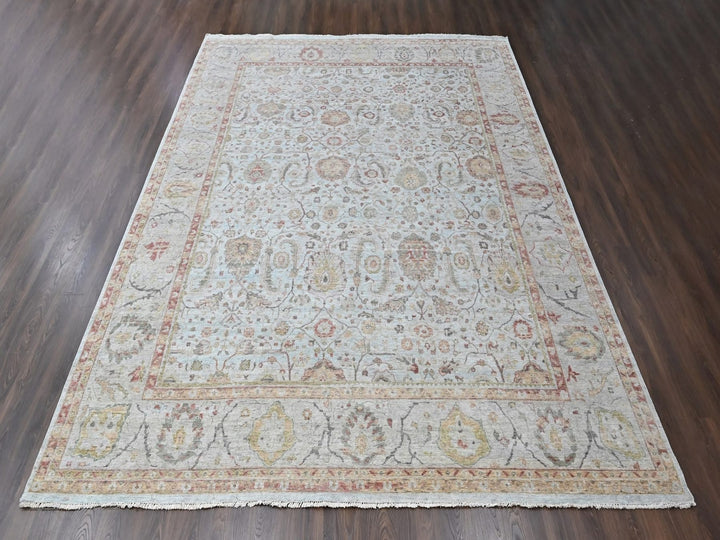 12'0" x 14'11" New Hand Knotted Grey Wool Rectangle Oriental Rug - MOA10210536