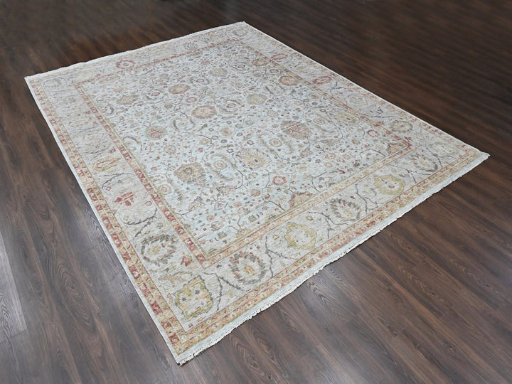 12'0" x 14'11" New Hand Knotted Grey Wool Rectangle Oriental Rug - MOA10210536