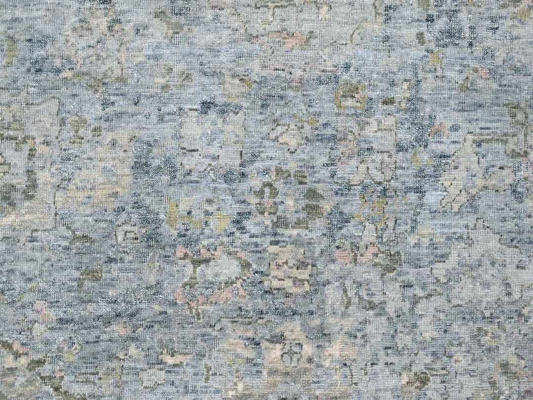 9'0" x 11'10" New Hand Knotted Grey Wool Rectangle Oriental Rug - MOA10210539