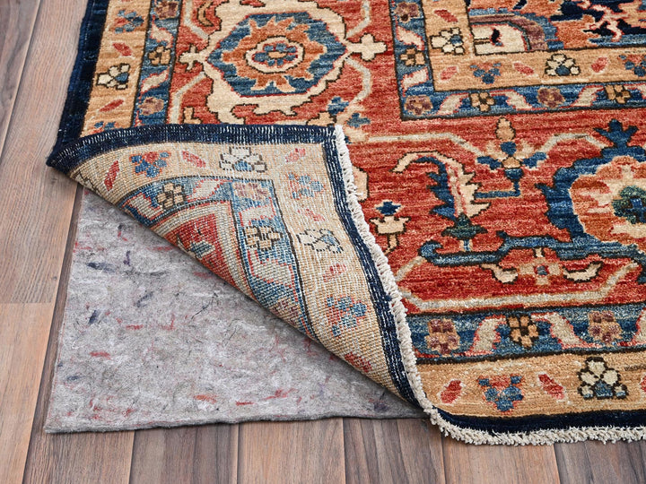 11'11" x 18'9" New Hand Knotted Blue Wool Rectangle Oriental Rug - MOA1021053