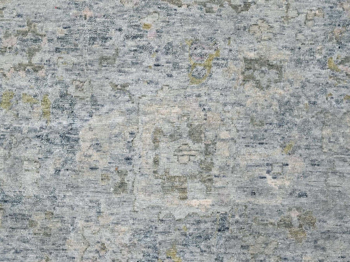 9'11" x 14'0" New Hand Knotted Grey Wool Rectangle Oriental Rug - MOA10210540