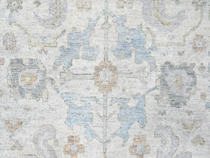 8'9" x 11'10" New Hand Knotted Ivory Wool Rectangle Oriental Rug - MOA10210541