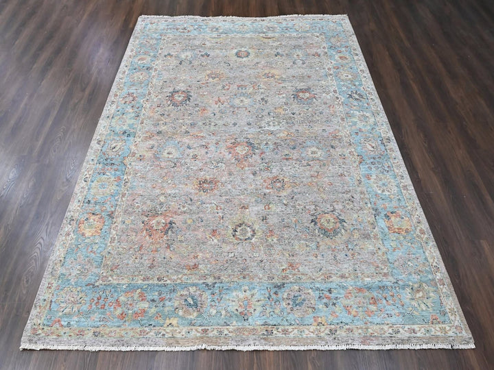 8'11" x 12'2" New Hand Knotted Pink Wool Rectangle Oriental Rug - MOA10210542