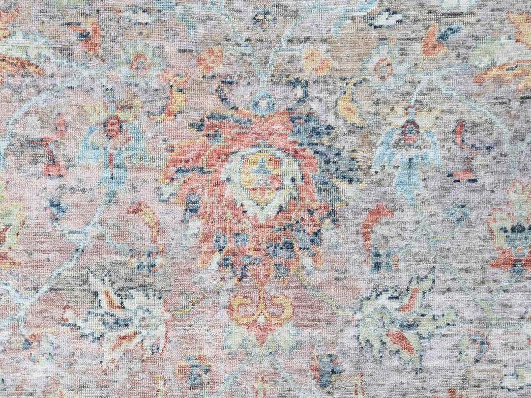 8'11" x 12'2" New Hand Knotted Pink Wool Rectangle Oriental Rug - MOA10210542