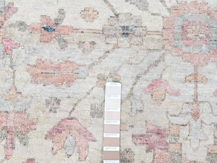 9'0" x 11'10" New Hand Knotted Beige Wool Rectangle Oriental Rug - MOA10210545