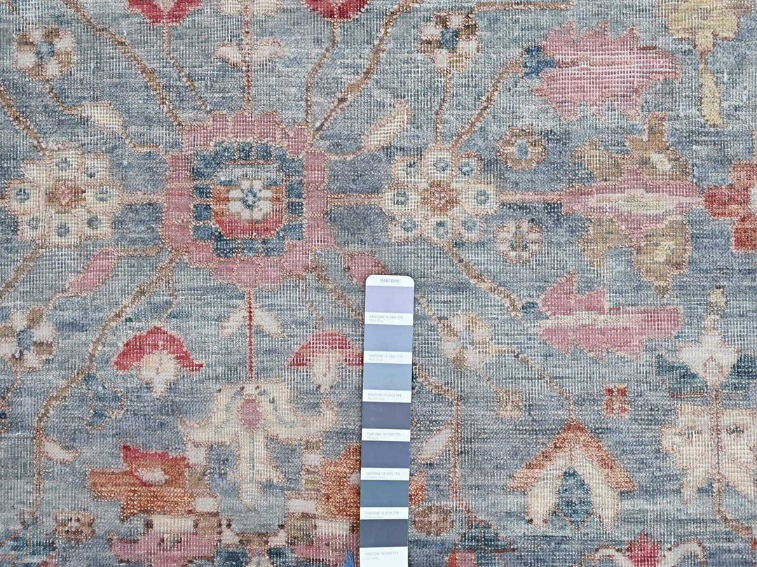 8'0" x 9'10" New Hand Knotted Blue Wool Rectangle Oriental Rug - MOA10210546
