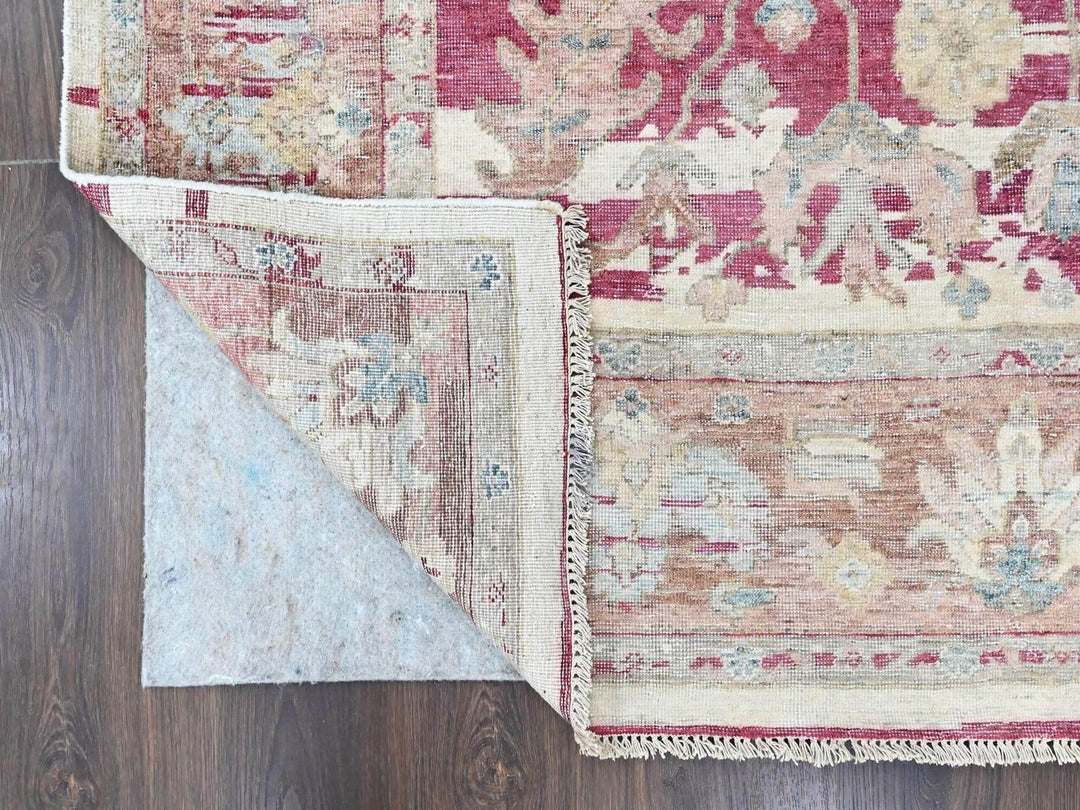 7'8" x 9'9" New Hand Knotted Red Wool Rectangle Oriental Rug - MOA10210551