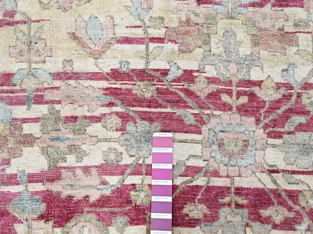 7'8" x 9'9" New Hand Knotted Red Wool Rectangle Oriental Rug - MOA10210551