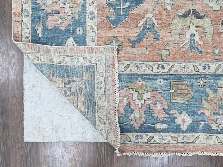 9'10" x 13'9" New Hand Knotted Pink Wool Rectangle Oriental Rug - MOA10210552