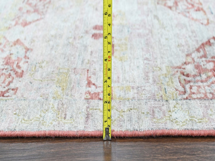 2'0" x 2'11" New Hand Knotted Ivory Wool Rectangle Oriental Rug - MOA10210554