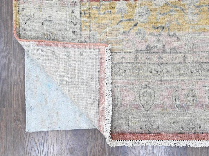 8'11" x 11'10" New Hand Knotted Ivory Wool Rectangle Oriental Rug - MOA10210555